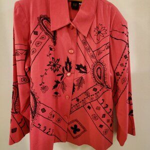 Cocktail Jacket Bala Bala L Hot Pink Silk